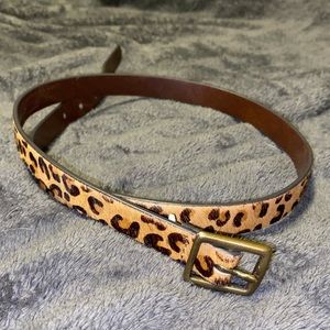 Women’s Cheetah Print Leather Belt